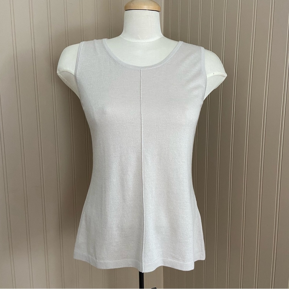 KINROSS Cashmere Silk Cream Colour Super Soft Tank Top Women’s Size Medium